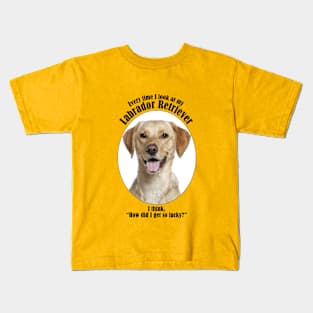 Lucky Yellow Lab Kids T-Shirt